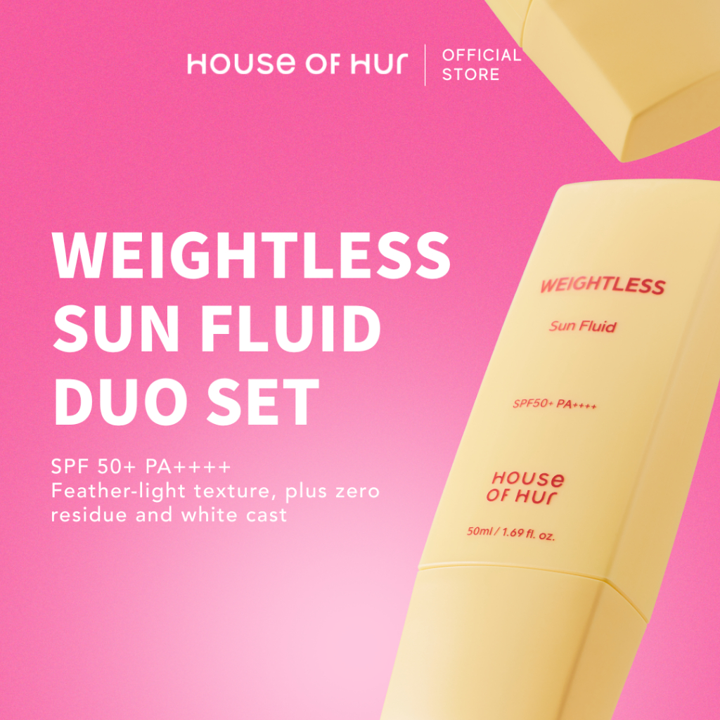 House of Hur Weightless Sun Fluid SPF 50+ PA++++ 50ml | Shopee Singapore