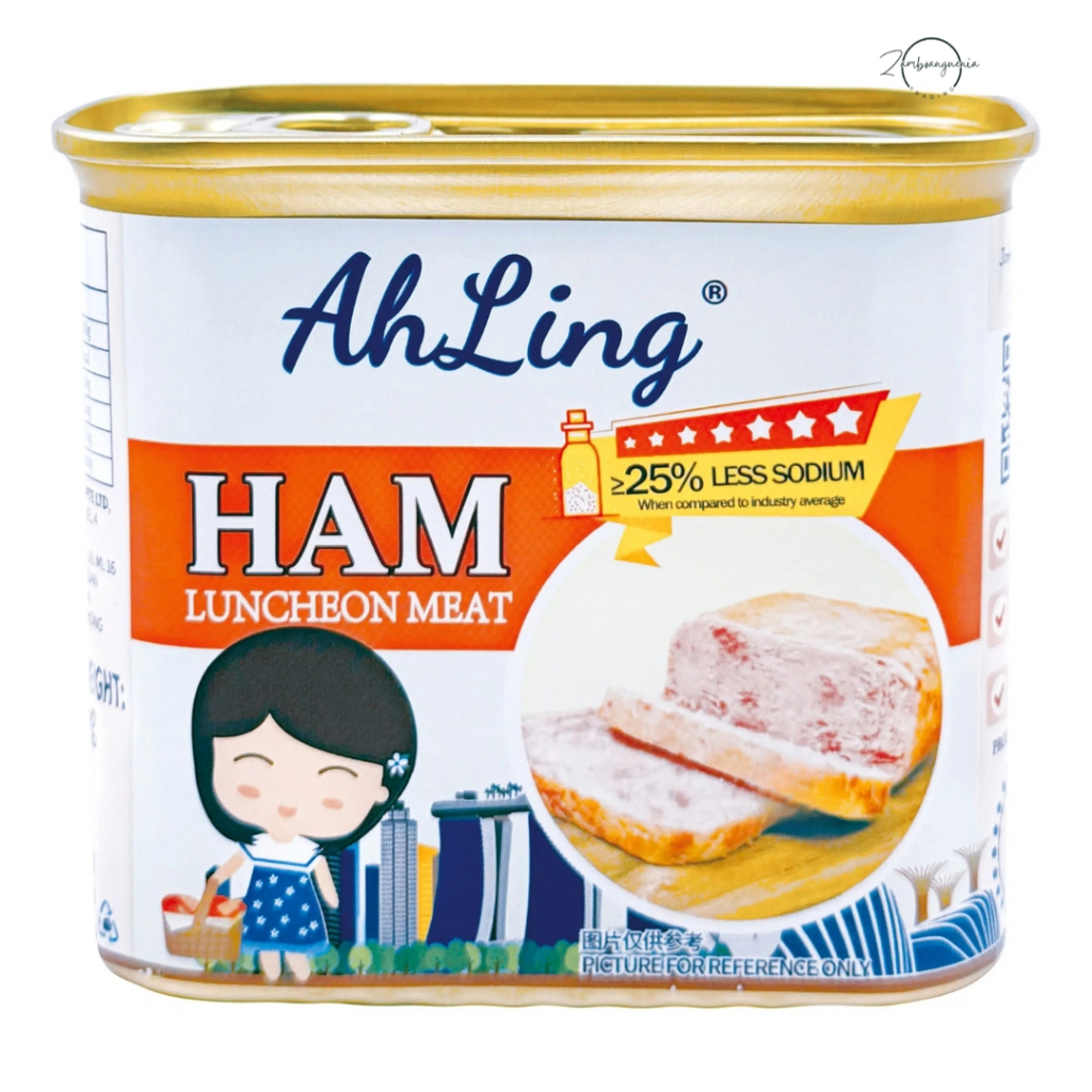 AH LING Ham Luncheon Meat 25% Less Sodium (340g) [SG] | Shopee Singapore