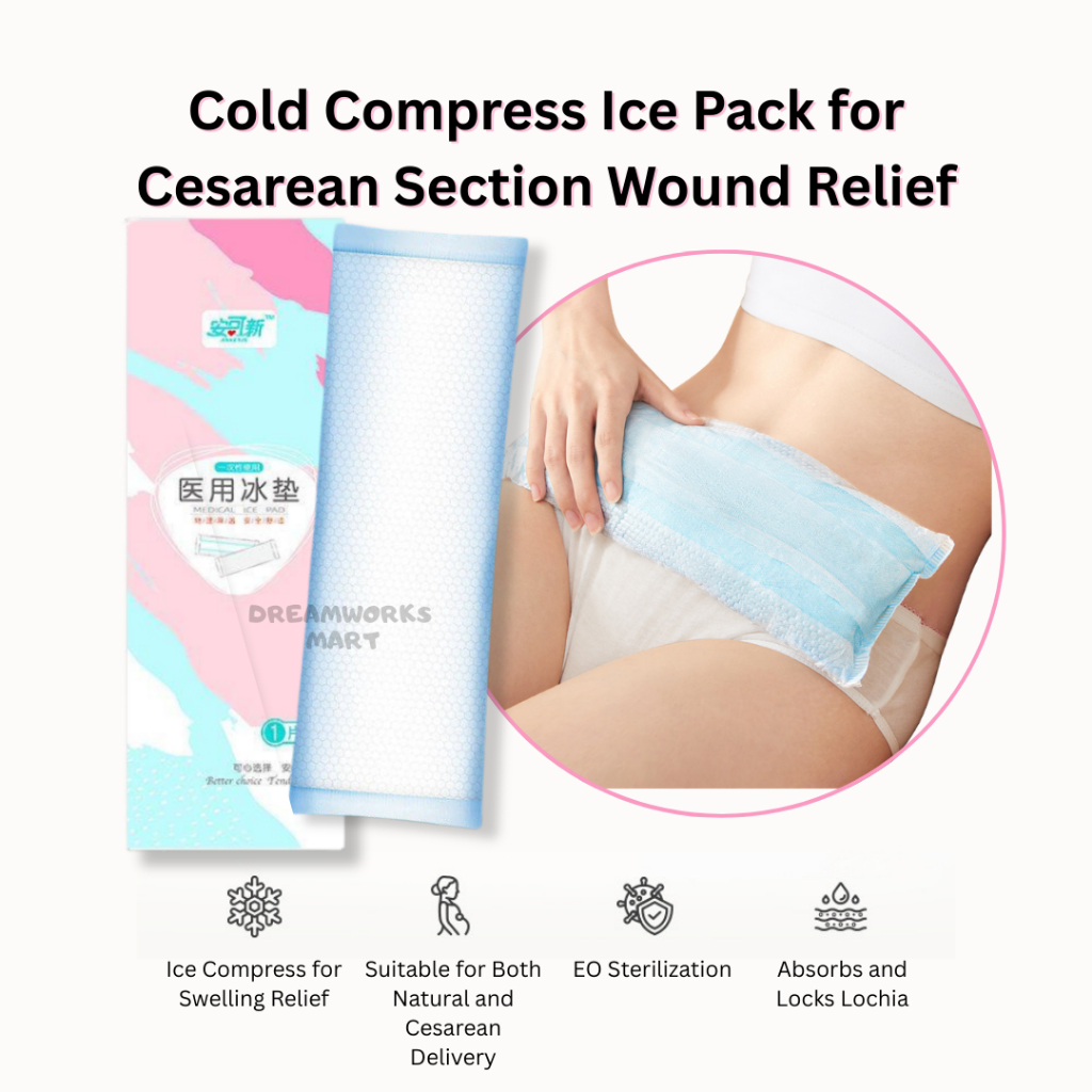 Postpartum Cold Compress Ice Pad – C-Section Pain & Swelling Relief ...