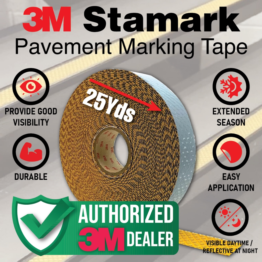 3M Original 3M™ Stamark™ Pavement Marking Tape Tape ( L271ES ) | Yellow ...