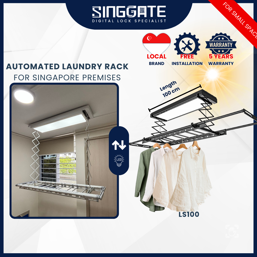 【Space Saving】FREE Installation | SINGGATE [LS100] Length 100cm ...