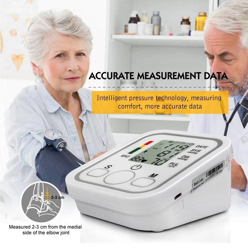 High precision blood pressure monitor with English voice reading blood ...