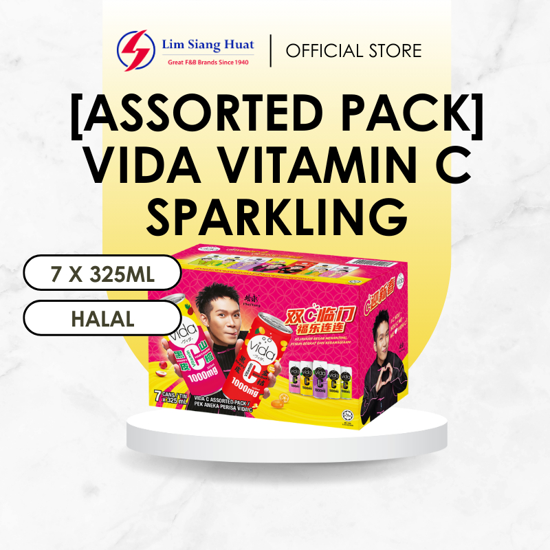 [CNY 2026 LIMITED EDITION] Vida C Sparkling Assorted Pack 7 x 325ml ...