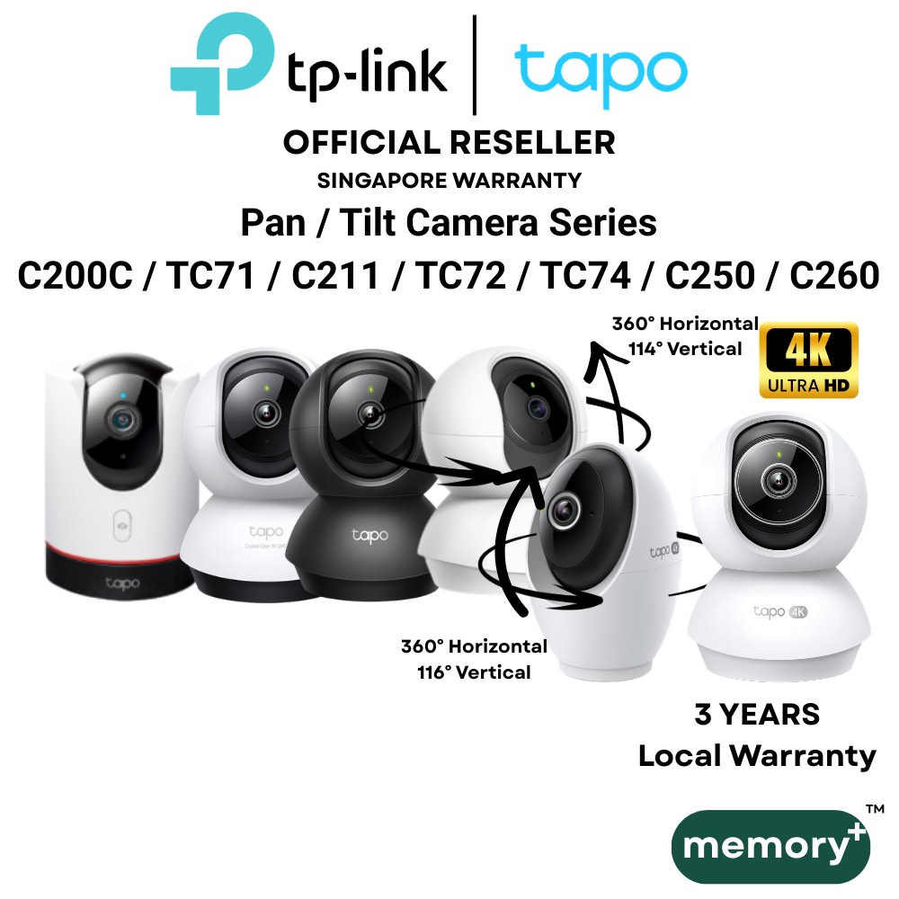 TP Link Tapo Pan Tilt Camera C200C TC71 TC72 C225 Home Surveillance ...