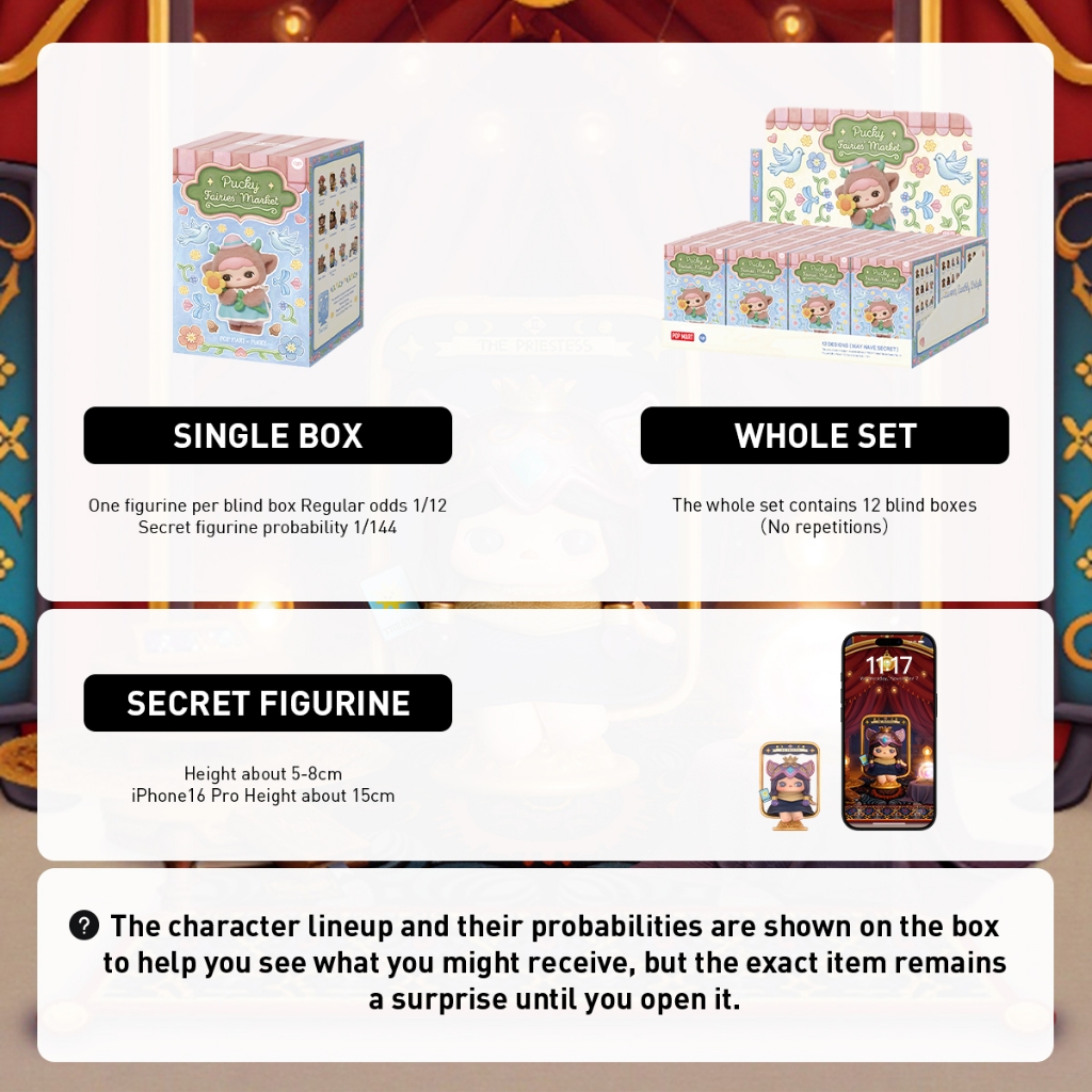 POP MART PUCKY Fairies' Market Series Figures Blind Box (Whole Set