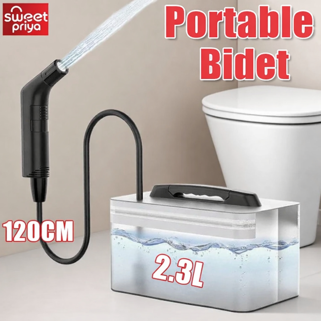 Portable bidet travel with USB-C, IPX7 and foldable spout