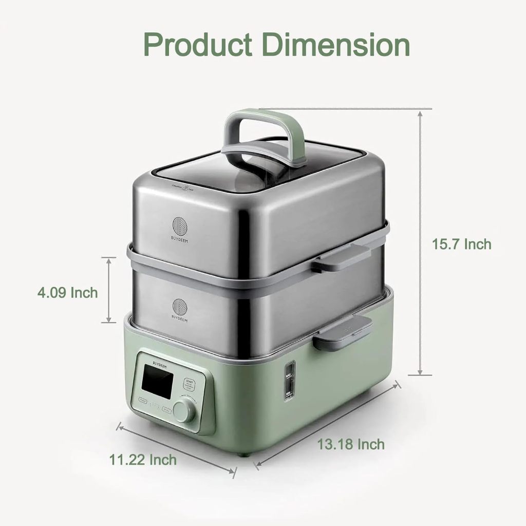 BUYDEEM 10L Electric Food Steamer for Cooking, Digital Multifunctional ...
