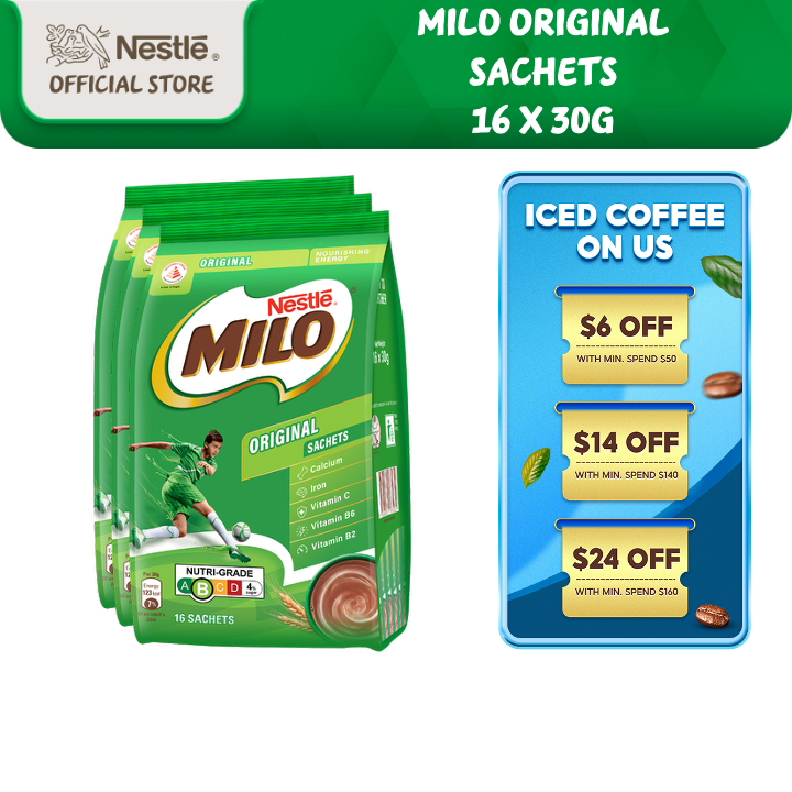 [Carton] MILO Original Sachets (16 x 30g) | Shopee Singapore