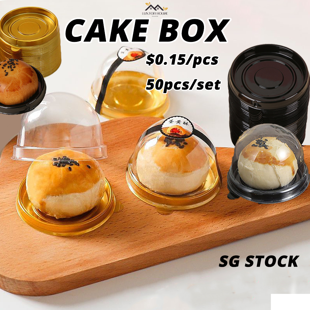 {SG} 50PCS Mochi Dessert Box Cake Box Mooncake Box Tray Container ...