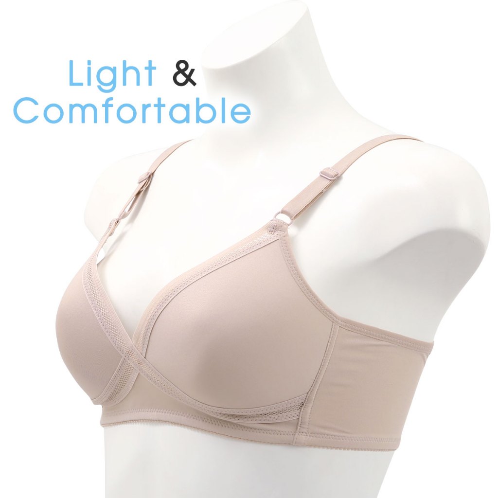 Lecien Good Choice cross mesh wireless bra (Sizes ABCD)(7412436W