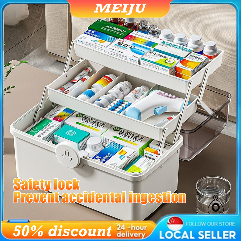 MEIJU Medicine Box Foldable Medicine Storage Box Multipurpose ...