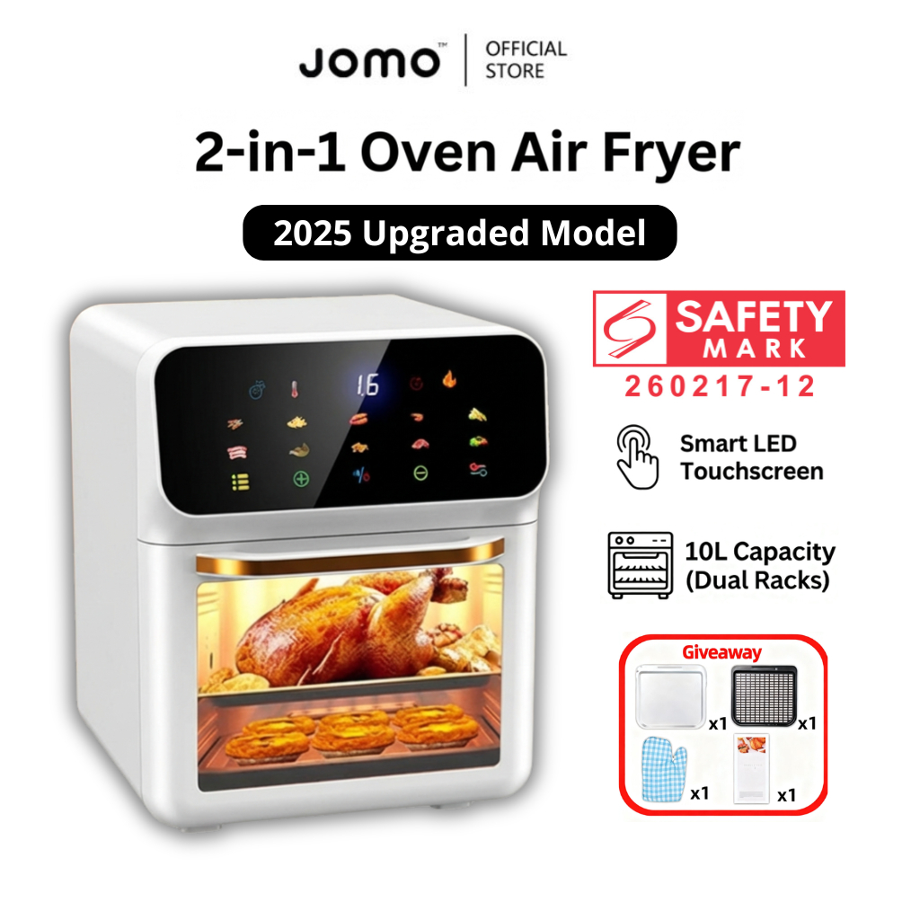 JOMO 2-in-1 Air Fryer Oven 10L Multi-Function product listing photo 1