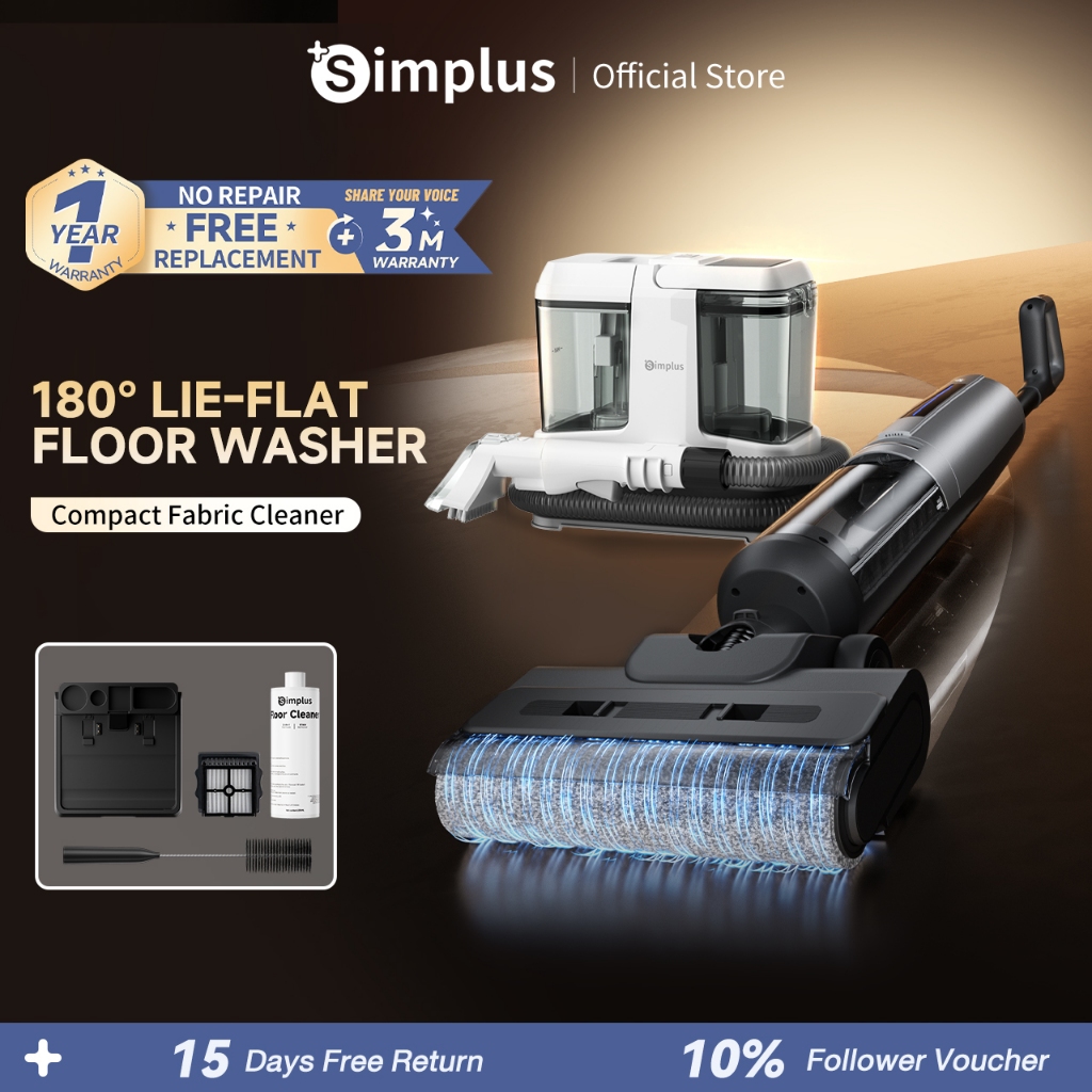 [Special Bundle] Simplus TurboFlow V4 Flat Floor Washer + TexNew Lite ...
