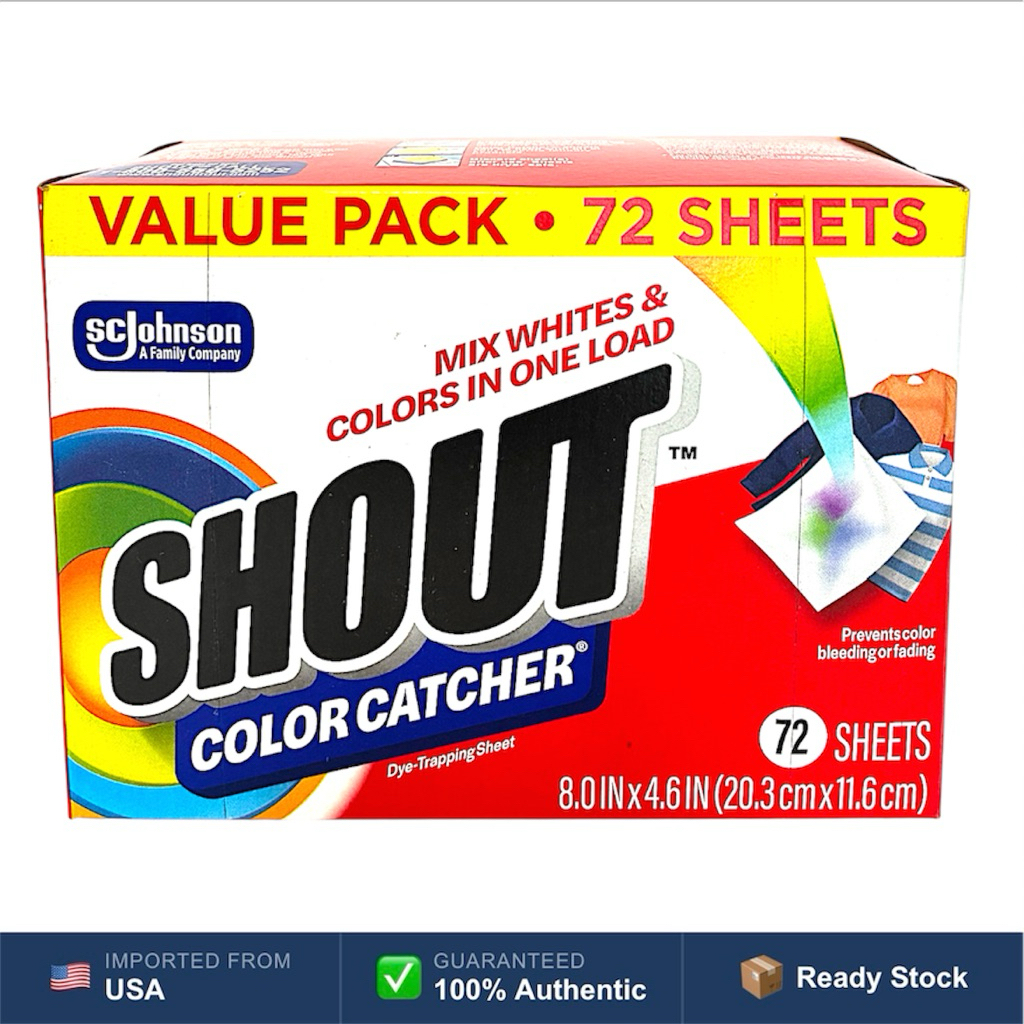 SHOUT Color Catcher 72 Sheets | No More Color Run | Imported from USA ...