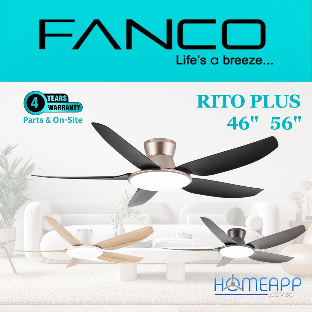 FANCO CO-FAN ceiling fan Rito Plus smart wifi 36W LED dimmer light DC ...