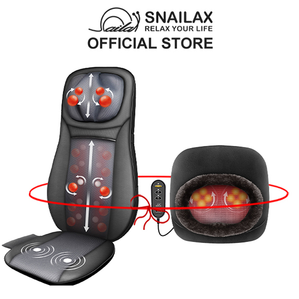 Snailax Neck & Back Shiatsu Massager SL-233+Shiatsu 2-in-1 Kneading ...
