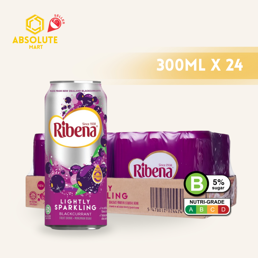 RIBENA Sparkling 300ML X 24 (CAN) | Shopee Singapore