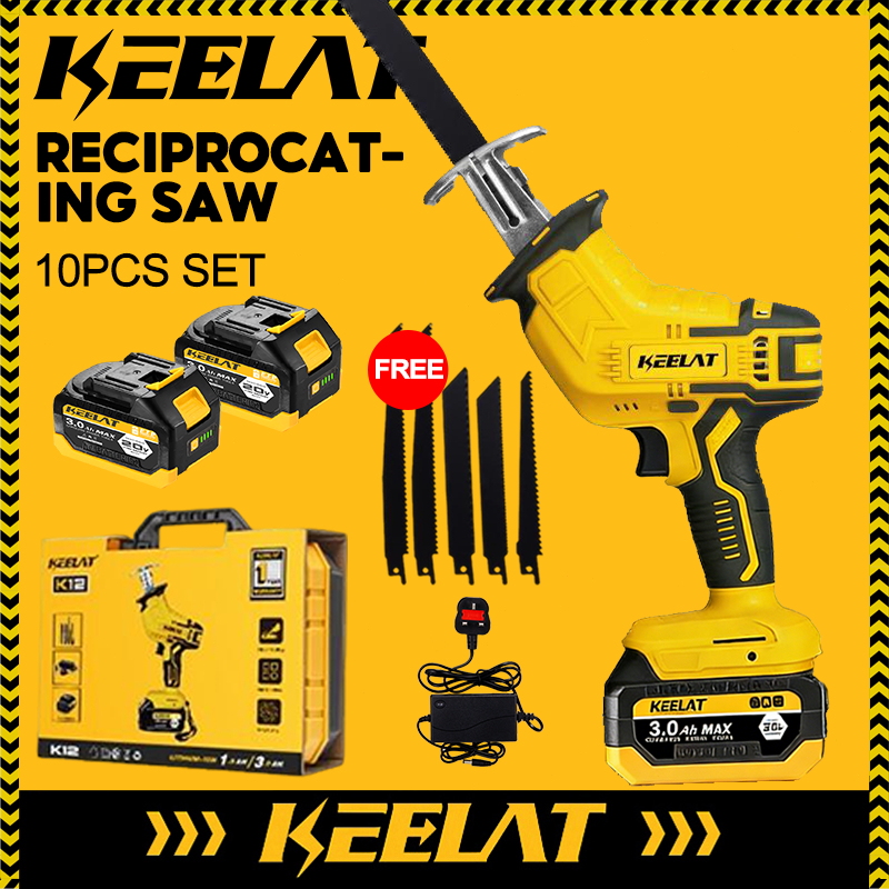 KEELAT 20V Cordless Reciprocating Saw Brushless Electric Cutter for ...