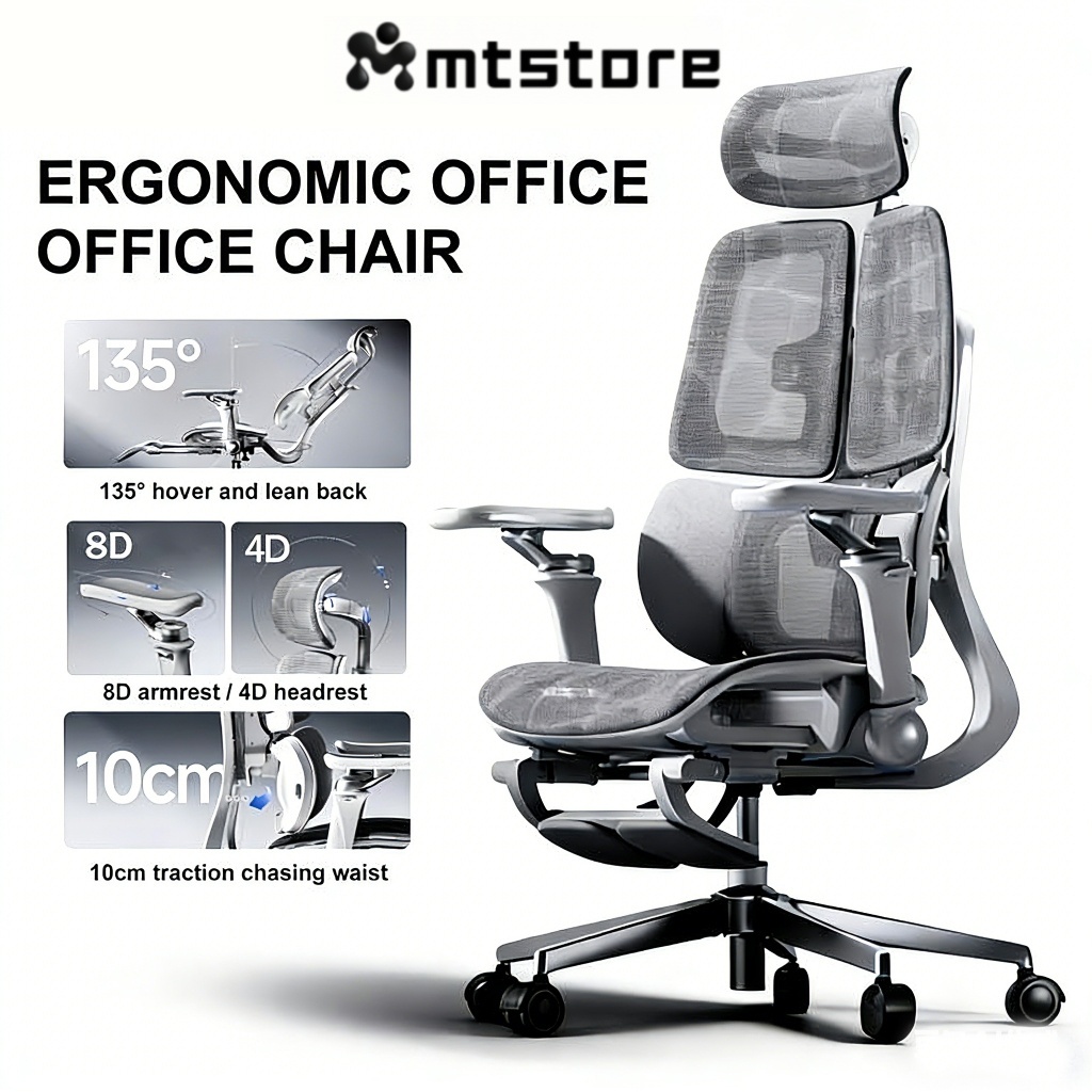 K-81 Ergonomic Office Chair - with 10CM Dynamic Lumbar Support 4D ...