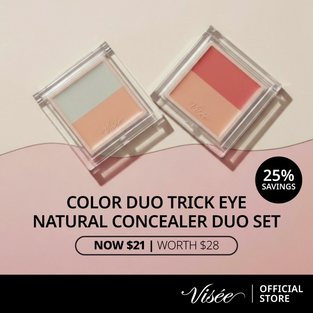 Visee Color Duo Trick Eye Natural Concealer Makeup Duo Set | Shopee ...