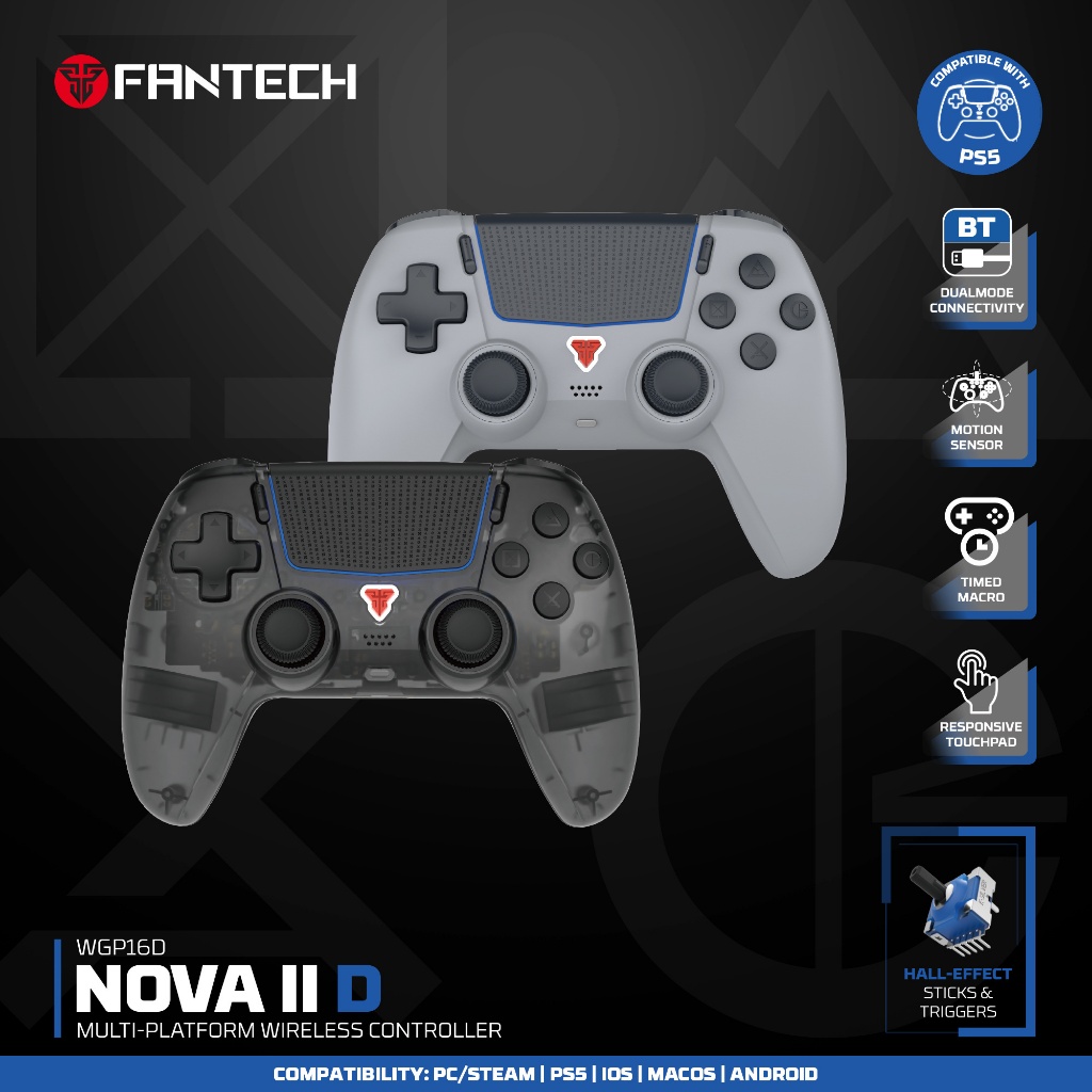 FANTECH WGP16D NOVA II D Wireless Controller Gamepad for PS5 PC Android ...