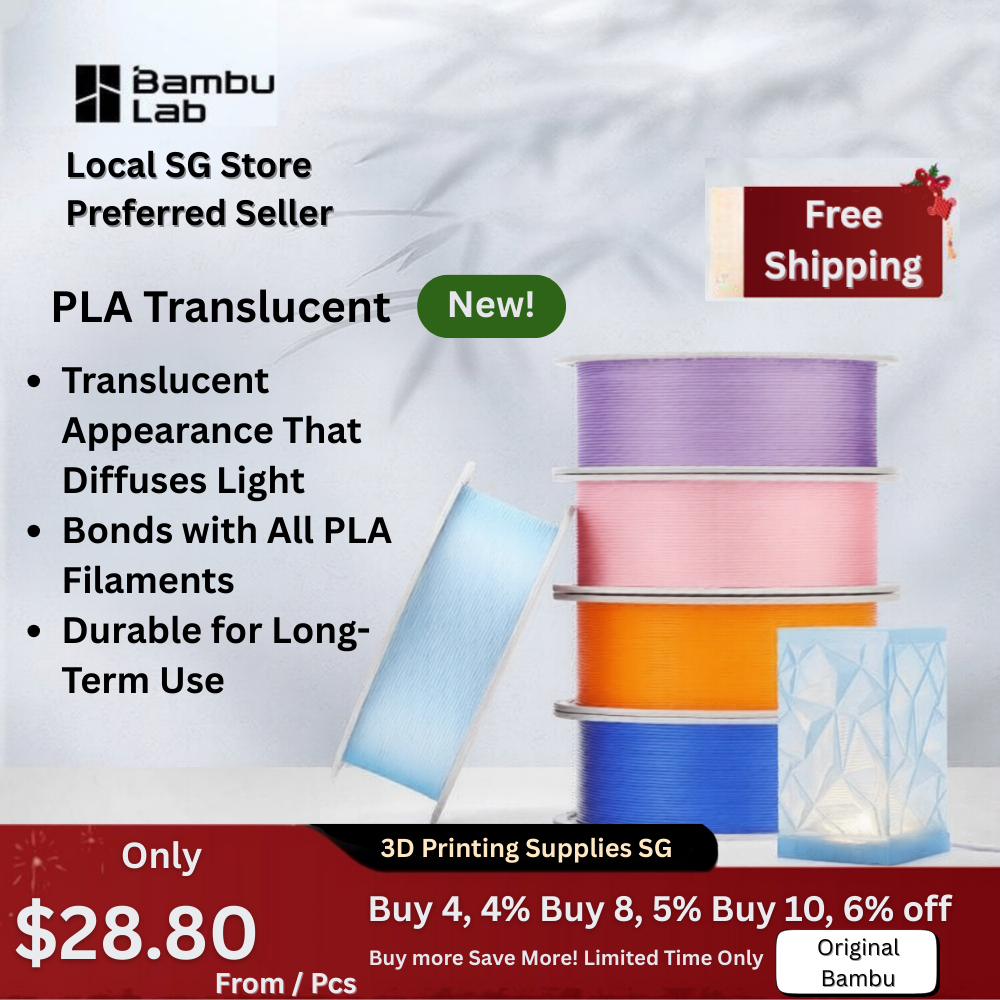 [SG Stock]Bambu Lab PLA Translucent Filament [Original] | Shopee Singapore