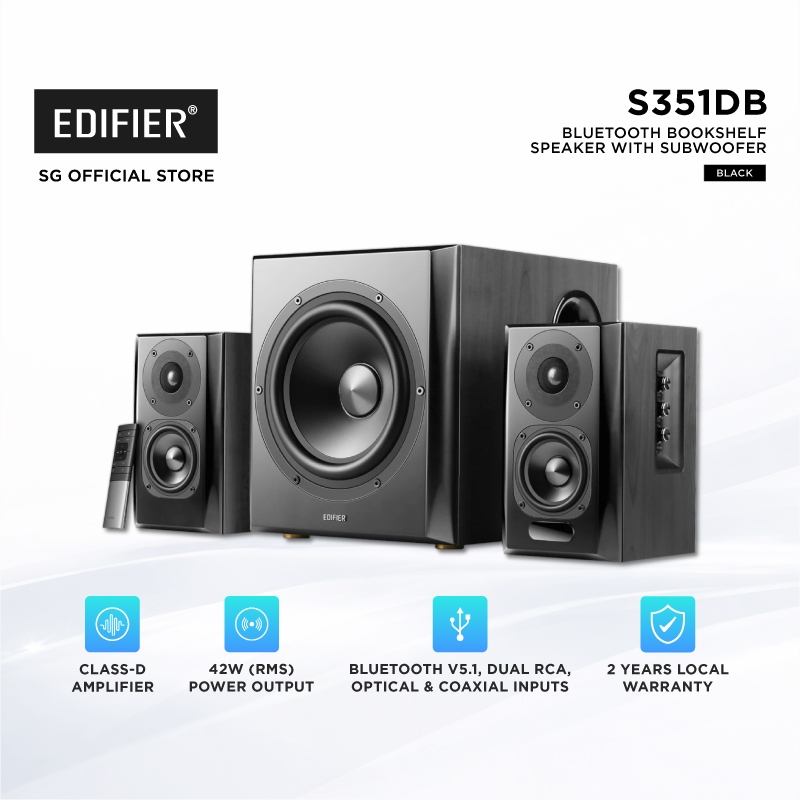 Edifier S351DB 2.1 Speaker With Bluetooth 150W - Black | Shopee Singapore