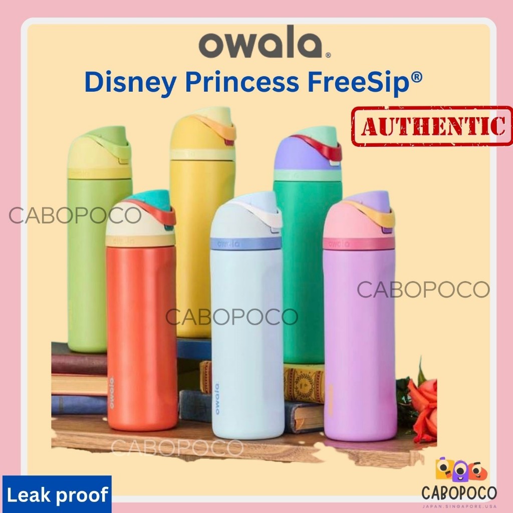 Authentic / Ready Stock) Owala FreeSip, Disney Princess, 24oz
