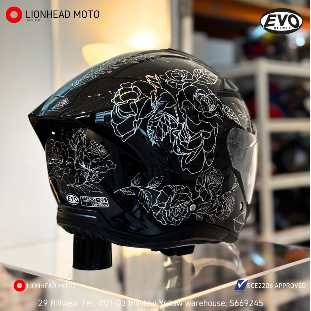 EVO RS10 MOTORCYCLE HELMET SUNVISOR ECE 2206 APPROVED SG SELLER