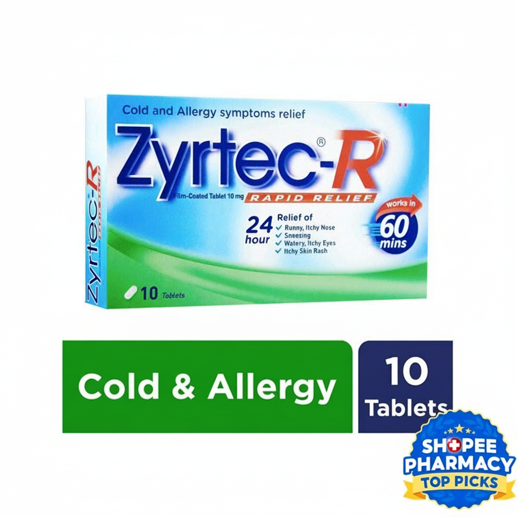 Zyrtec R Rapid Relief Film-Coated Tablet (10x10mg) | Shopee Singapore