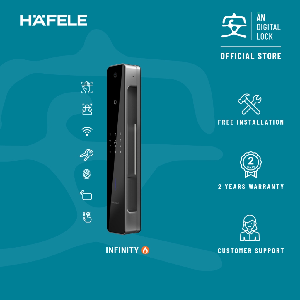 Hafele INFINITY Digital Door Lock | AN Digital Lock | Shopee Singapore