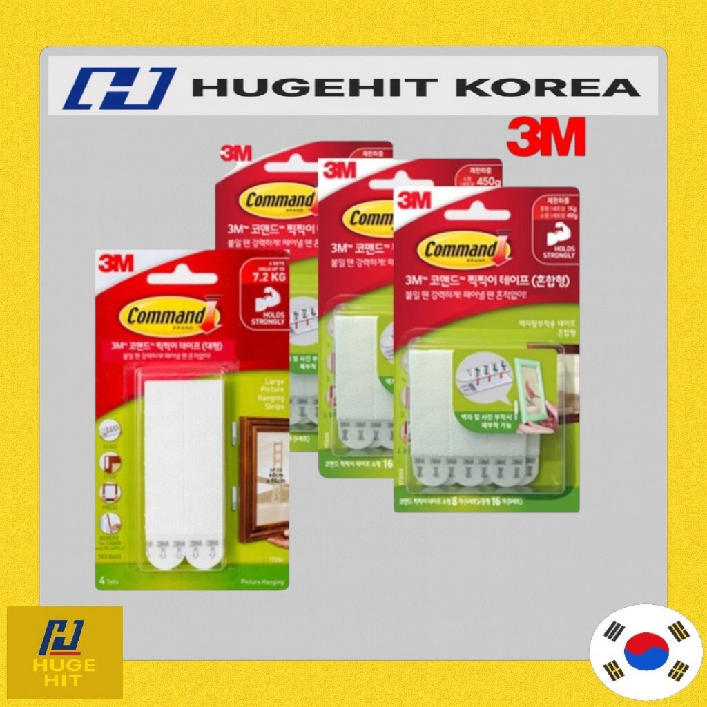 3M Command Picture Hanging Strips / No Surface Damage / Velcro Hanging ...