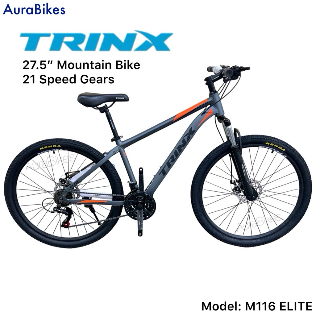 TRINX 27.5” Mountain Bike M116 ELITE Bicycle 21 Speed Shimano Gear ...