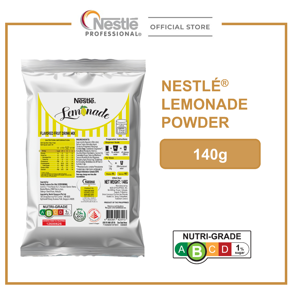 NESTLÉ® Lemonade Powder - 140g | Shopee Singapore