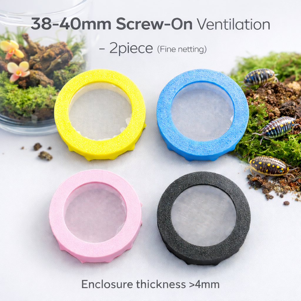 38–40mm Screw-On Terrarium Vent | Isopod Ventilation Mesh | Springtail ...