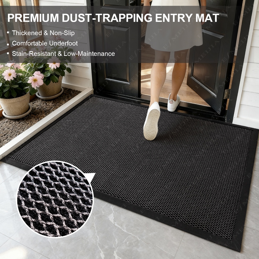 Washable Elastic Mesh Door Mat Quick-Drying Entryway Rug Indoor Outdoor ...
