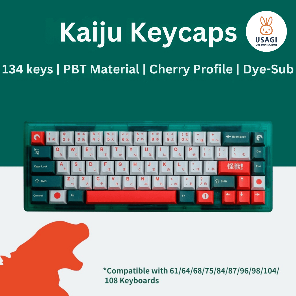 [SG Local Stock] Kaiju/Godzilla Keycaps | Cherry Profile | PBT Dye-Sub ...