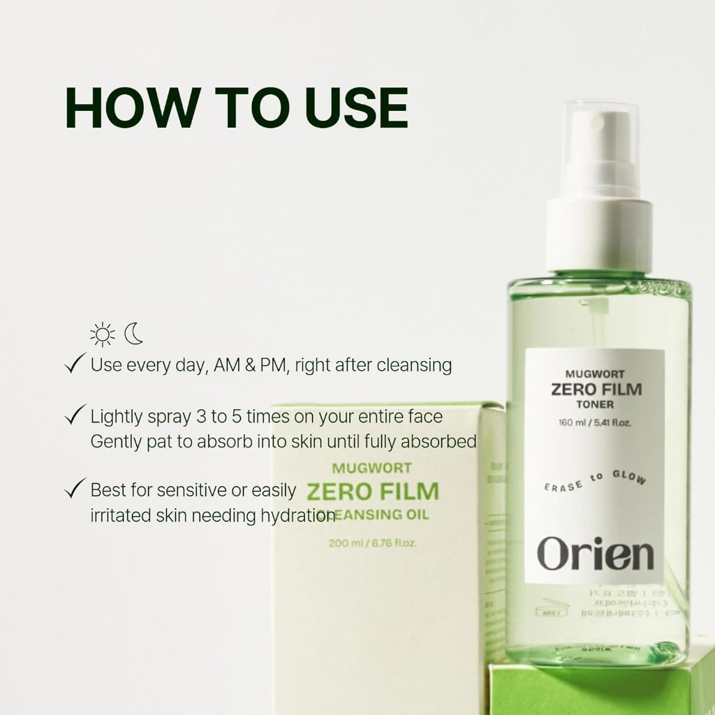 Orien Mugwort Zero Film Toner 160ml (formerly Soothe-in Toner