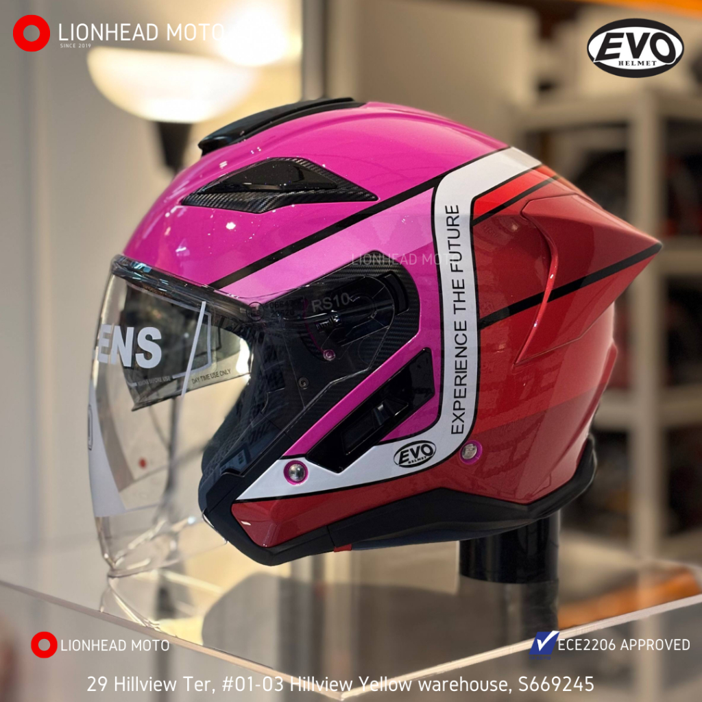 EVO RS10 MOTORCYCLE HELMET SUNVISOR ECE 2206 APPROVED SG SELLER