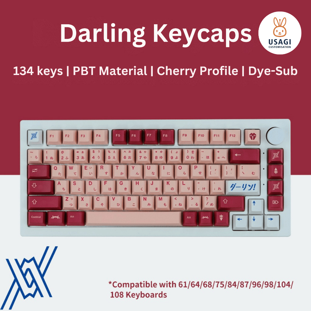 [SG Local Stock] Darling Keycaps| 134 Keys | Cherry Profile | PBT Dye ...