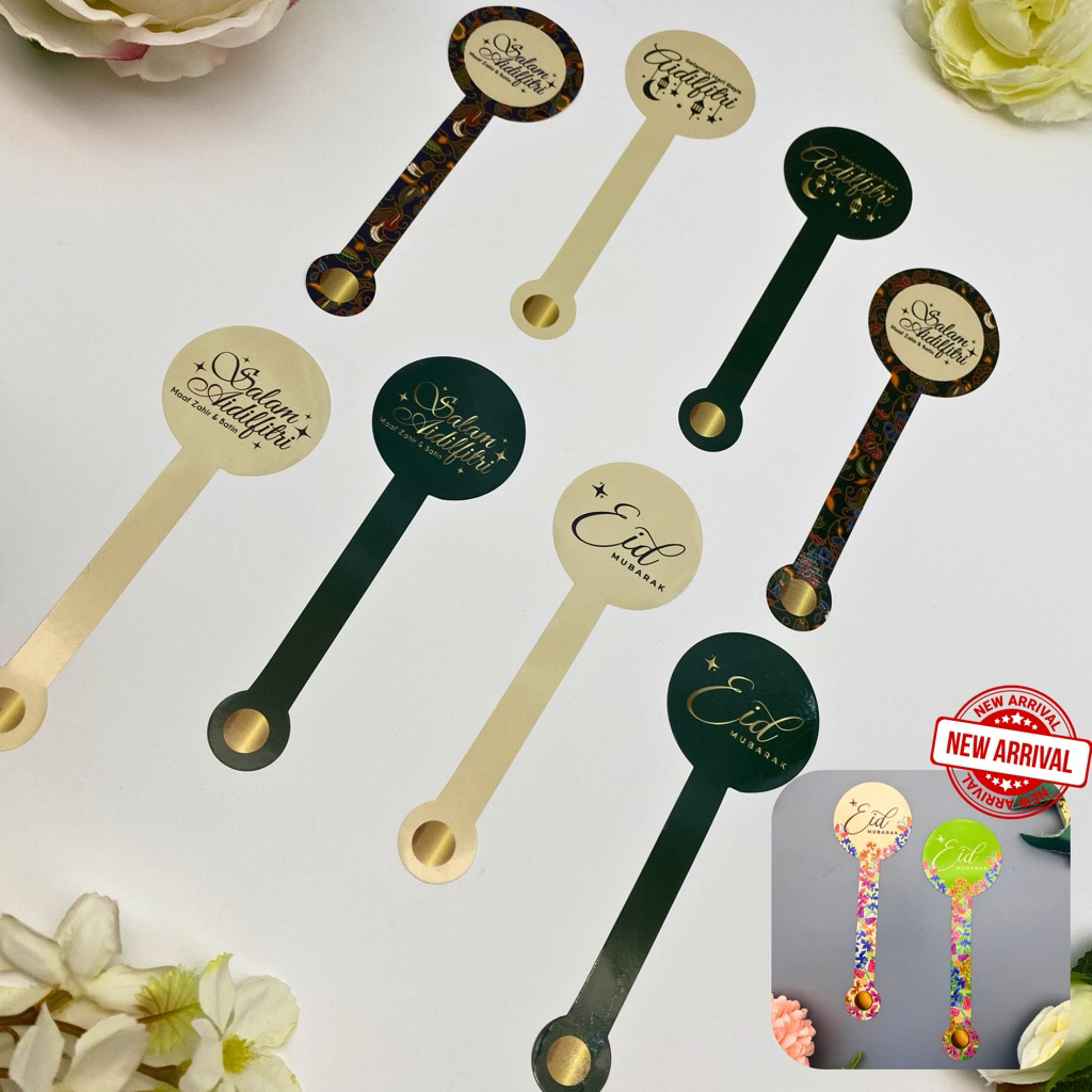 (OMOYAA.SG)-50 PCS-BAKERY SEAL- LONG COOKIES STICKER-HARI RAYA STICKER ...