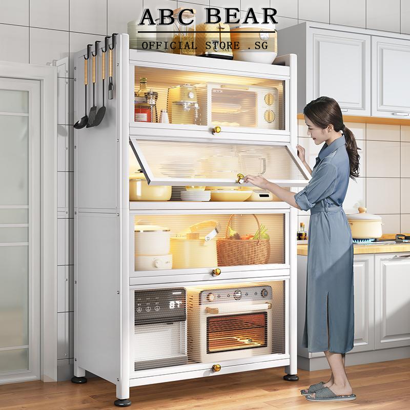 Kitchen storage cabinet Multi-layer household storage cabinets dust ...