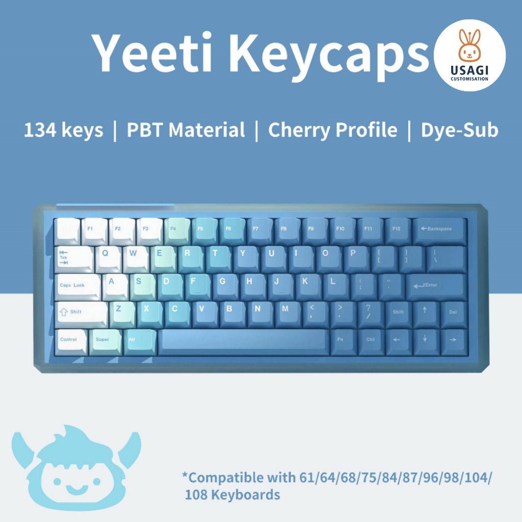 [SG Local Stock] Yeeti Keycaps | Cherry Profile | PBT Dye-Sub | Royal ...