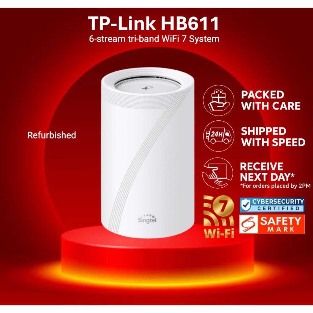 TP-Link HB611-SGST WiFi 7 Router | 11Gbps Tri-Band | 2.5G Multi-Gig ...