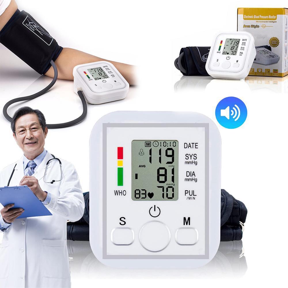 Automatic Upper Arm Blood Pressure Monitor Arm Style Test heart rate ...