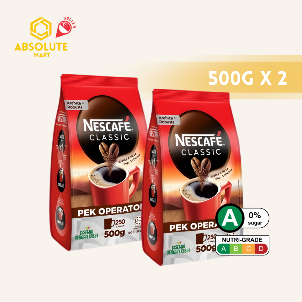 [TWIN PACK] NESCAFE Classic Refill 2 PACK X 500G (PACKETS) | Shopee ...