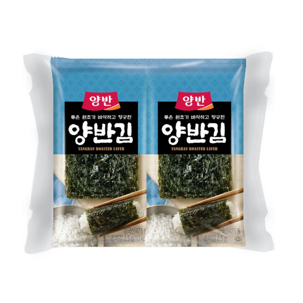 Korean Seasoned Seaweed - Yangban Roasted Seasoned Laver 2g x 10pc ...