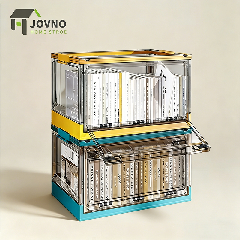 JOVNO Large Portable Foldable Storage Box Transparent Portable ...