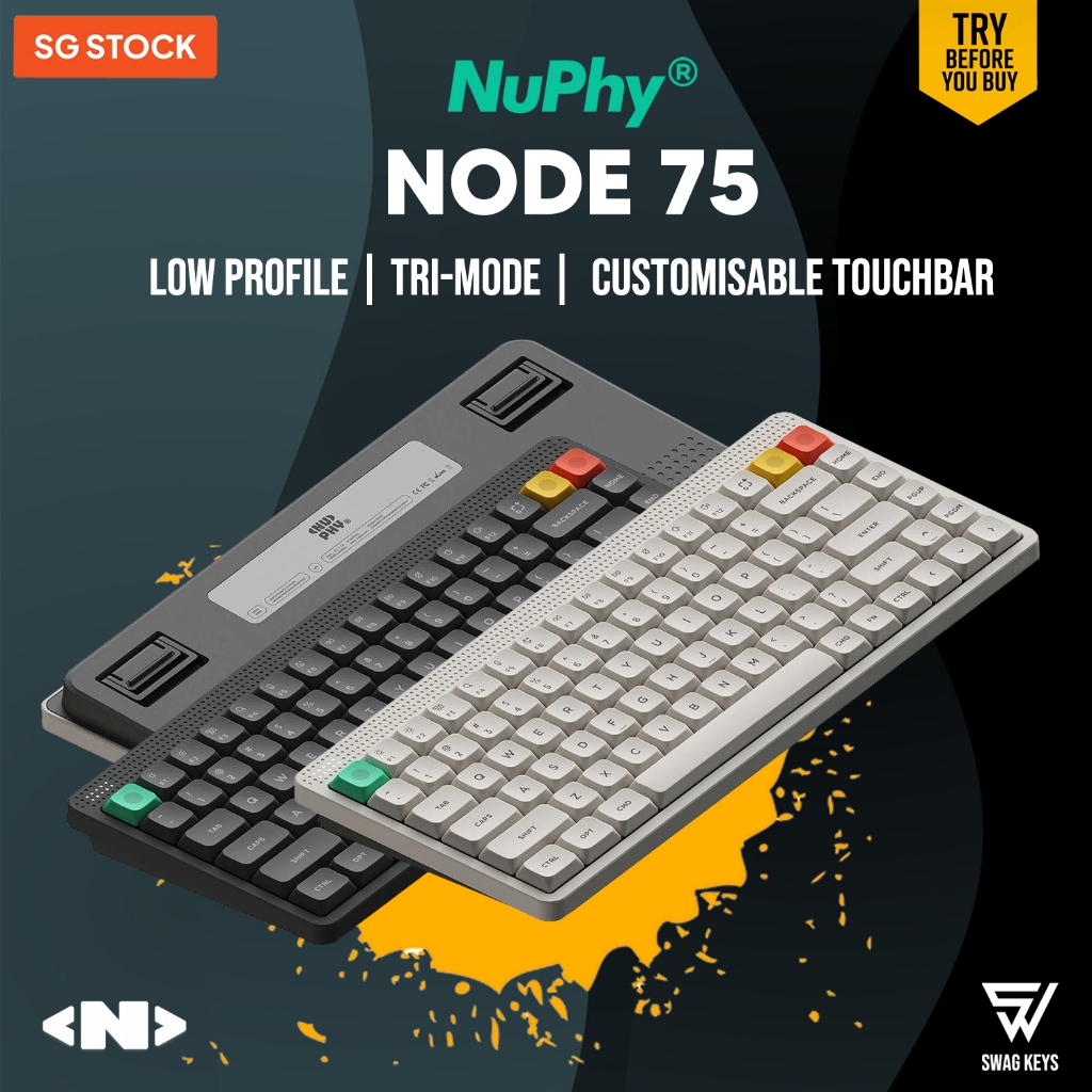 【SG】 NuPhy Node75 Low Profile Wireless Mechanical Keyboard Customisable ...
