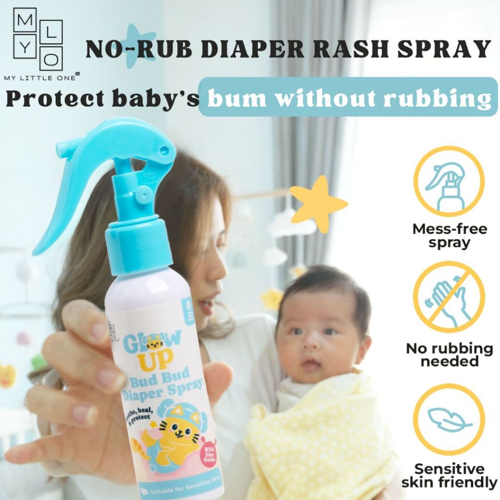 MyLO Diaper Rash Spray No-Rub Zinc Protection (100ml) | Soothe Diaper ...